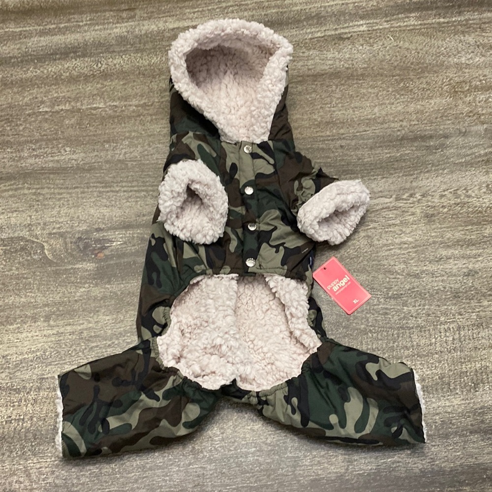 Puppy angel overalls camouflage